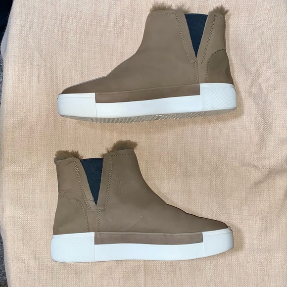 J/Slides NYC Faux Fur Lined Leather Ankle Boots – Women’s Size 7.5 - Picture 3 of 10